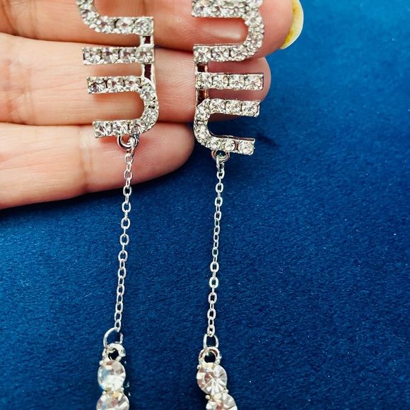 Austrian crystal silver earrings perfect for special occasions - Picture 3 of 5